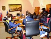 delegácia v pracovni primátora mesta Rimavská Sobota