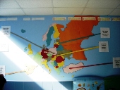 Mapa partnerskch krajn v Zkladnej kole v Novs